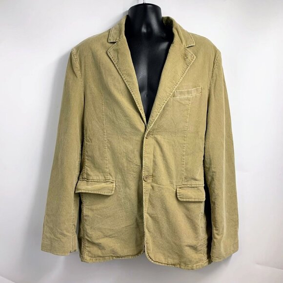 Armani Exchange Men's Classic 2 Button Cotton Corduroy Pocket Blazer Size L